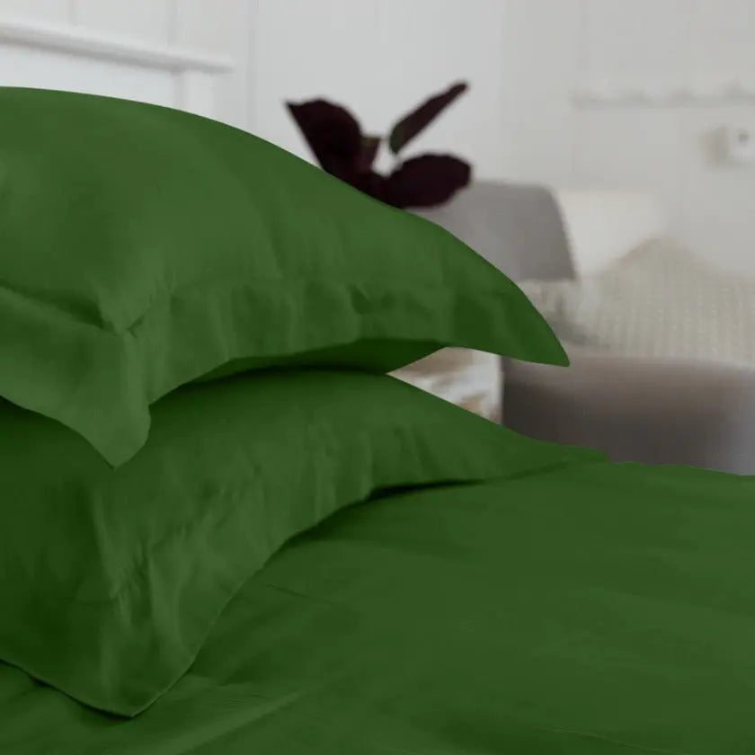 Eucalyptus Silk Pillowcase Pair in Forest Green Ethical Bedding