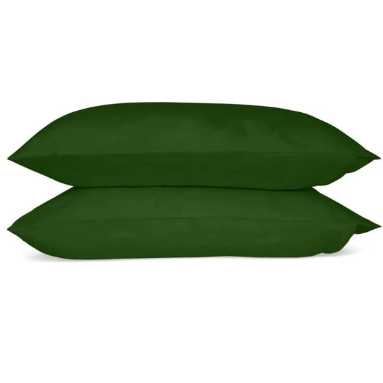 Eucalyptus Silk Pillowcase Pair in Forest Green Ethical Bedding