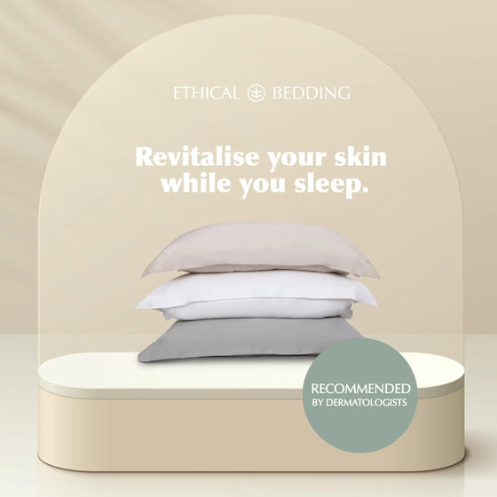 Eucalyptus Silk Pillowcase Pair in Grey (Best Seller) Ethical Bedding