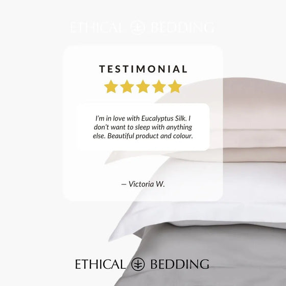 Eucalyptus Silk Pillowcase Pair in Grey (Best Seller) Ethical Bedding