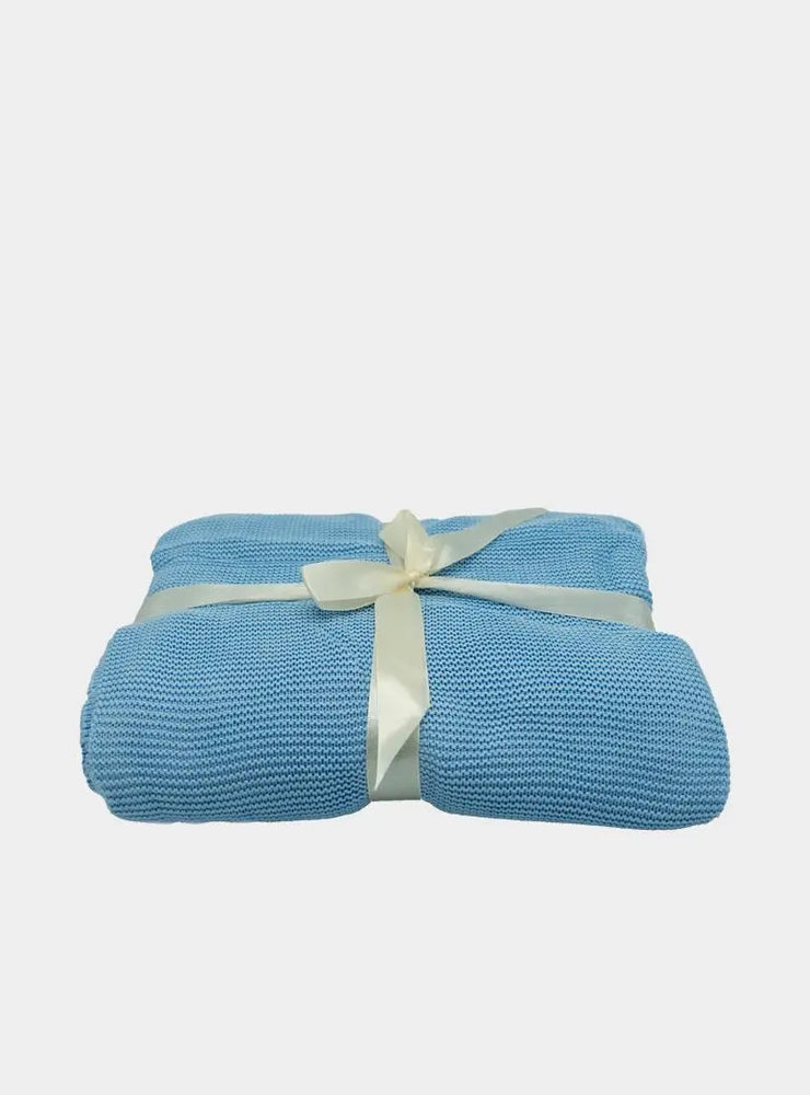 Extra Large Organic Baby Blue Bamboo Throw The Bamboo Baby Company