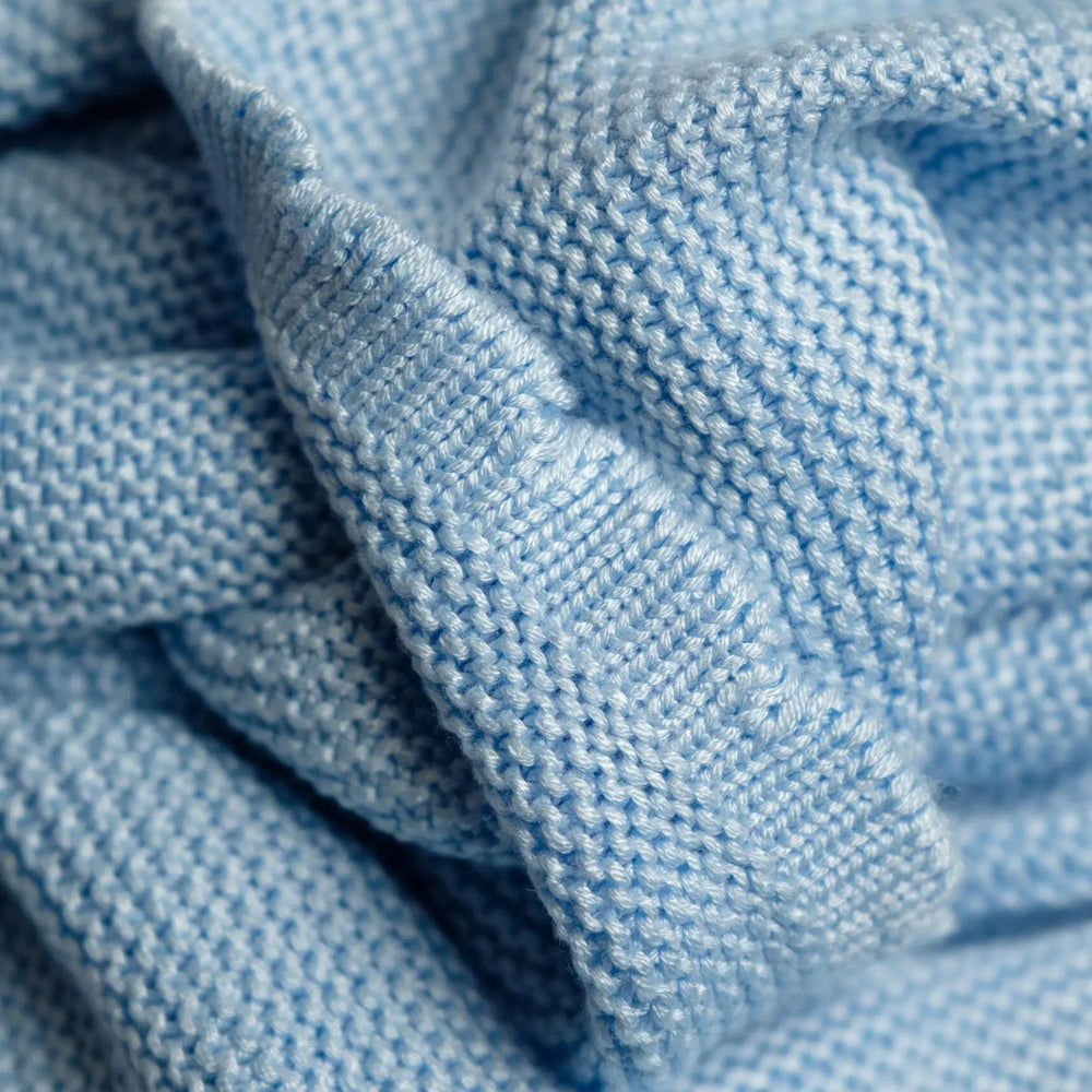 Extra Large Organic Baby Blue Bamboo Throw The Bamboo Baby Company