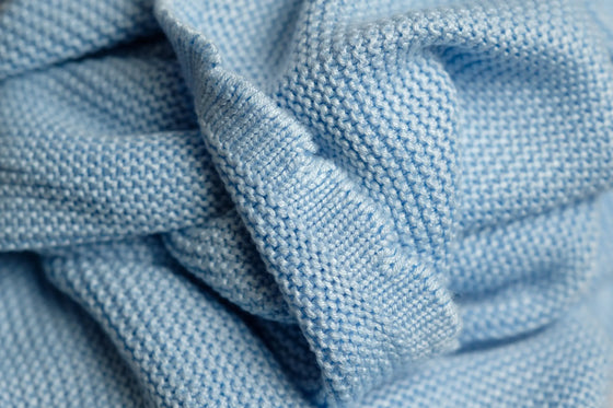 Extra Large Organic Baby Blue Bamboo Throw The Bamboo Baby Company