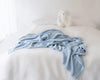 Extra Large Organic Baby Blue Bamboo Throw The Bamboo Baby Company