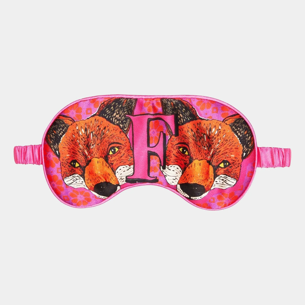 Silk Eye Mask / "F for Fox" Jessica Russell Flint