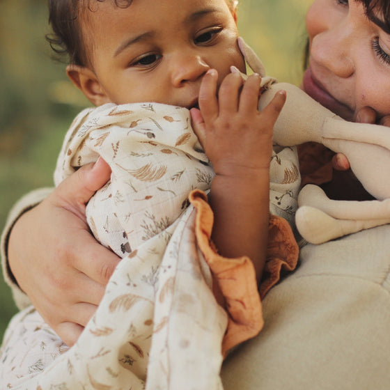 Organic Baby Muslin Swaddle - Grasslands