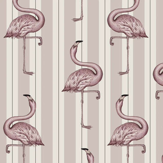 FLAMBOYANCE Wallpaper - Off White &amp; Macaroon Pink House of Hackney