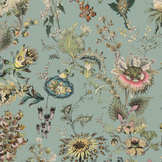 FLORA FANTASIA Wallpaper - Sky Blue House of Hackney