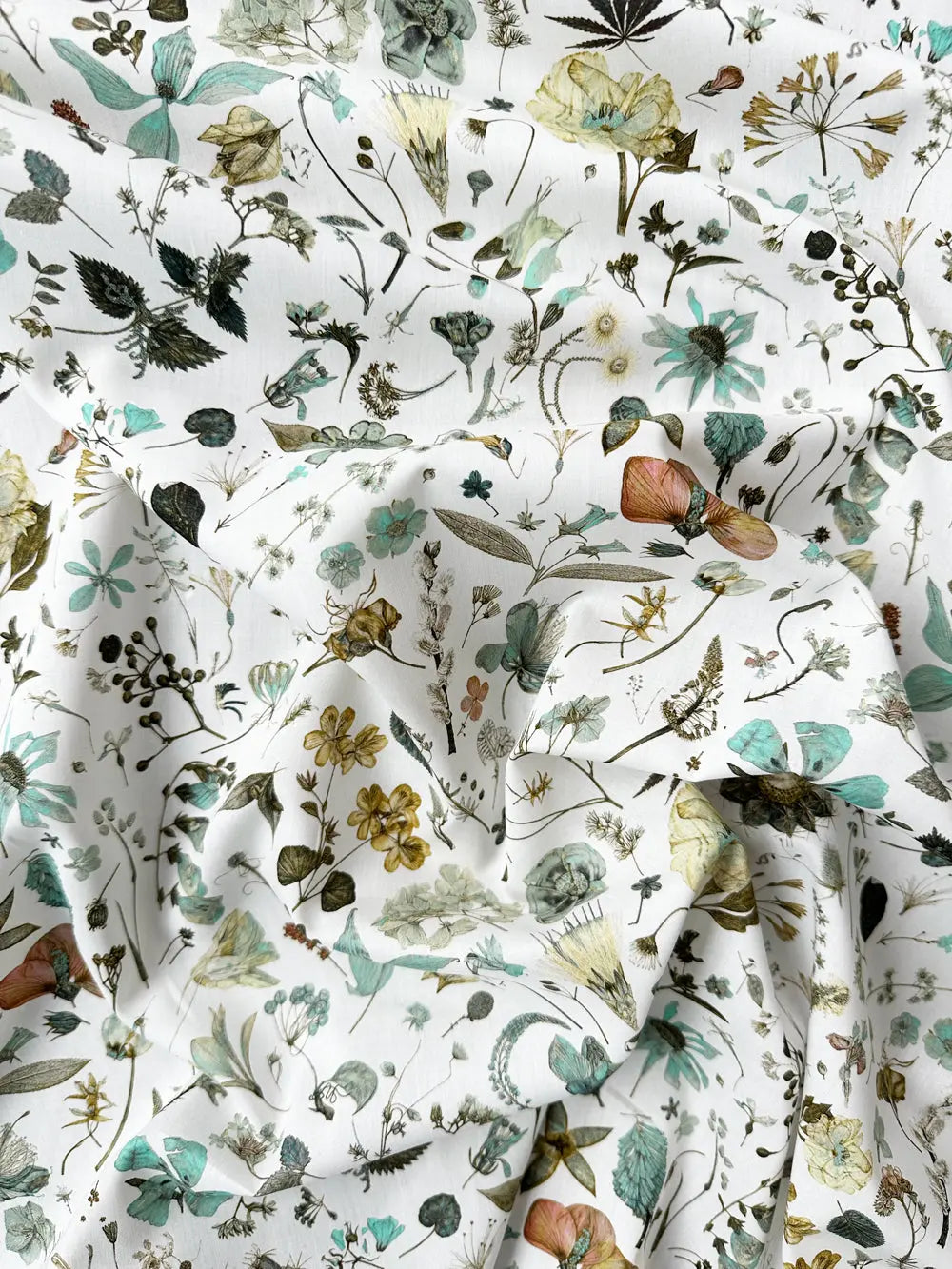 FLORAL EVE GREEN Liberty Oxford Pillowcase Coco & Wolf