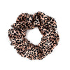 3 Large Silk Scrunchies - Rose Gold Leopard Mixed Set Silk Works London