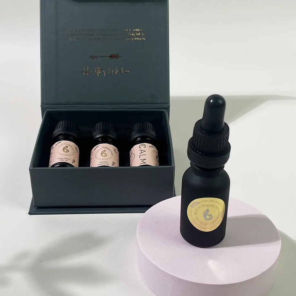 Facial Oil and Breathe Calm Essential Oil Set bcalm