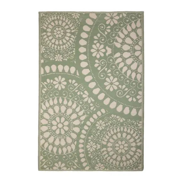 Fallen Fruits Lace Circles Outdoor Rug Dunelm