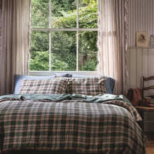  Fern Green Dallington Check Linen Blend Duvet Cover Piglet