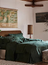 Fern Green Linen Duvet Cover Piglet