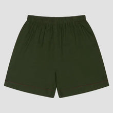  Fern Green Tencel Linen Blend Men's Pyjama Shorts Piglet