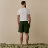 Fern Green Tencel Linen Blend Men's Pyjama Shorts Piglet