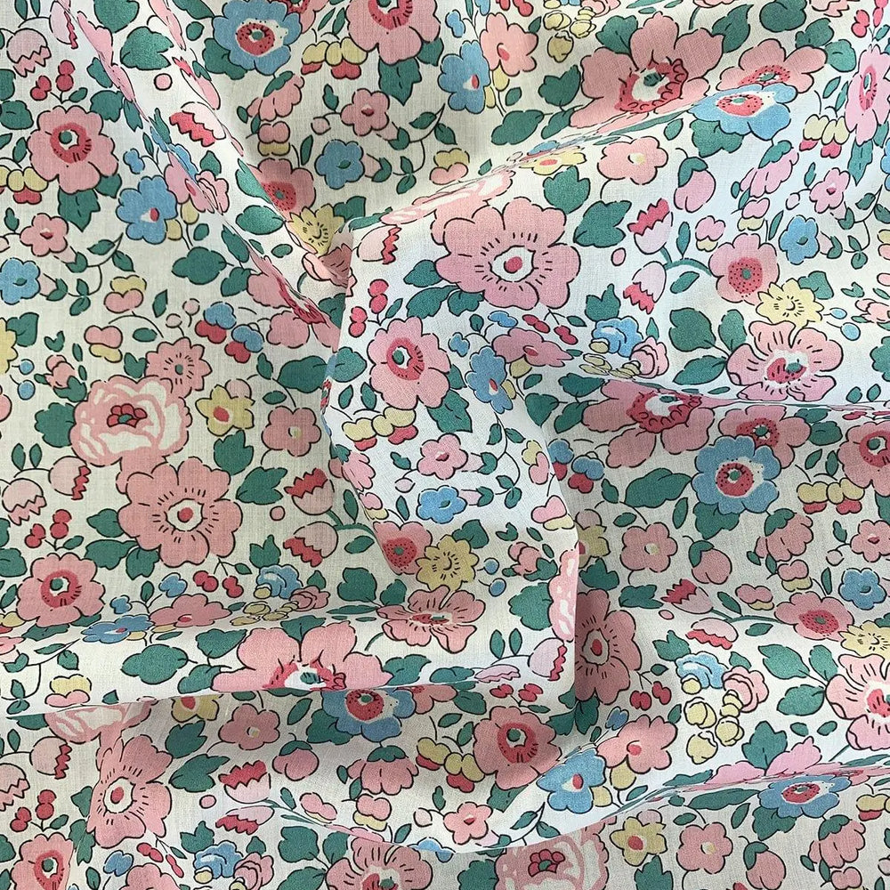 Fitted Sheet Made With Liberty Fabric BETSY CANDY FLOSS Coco & Wolf