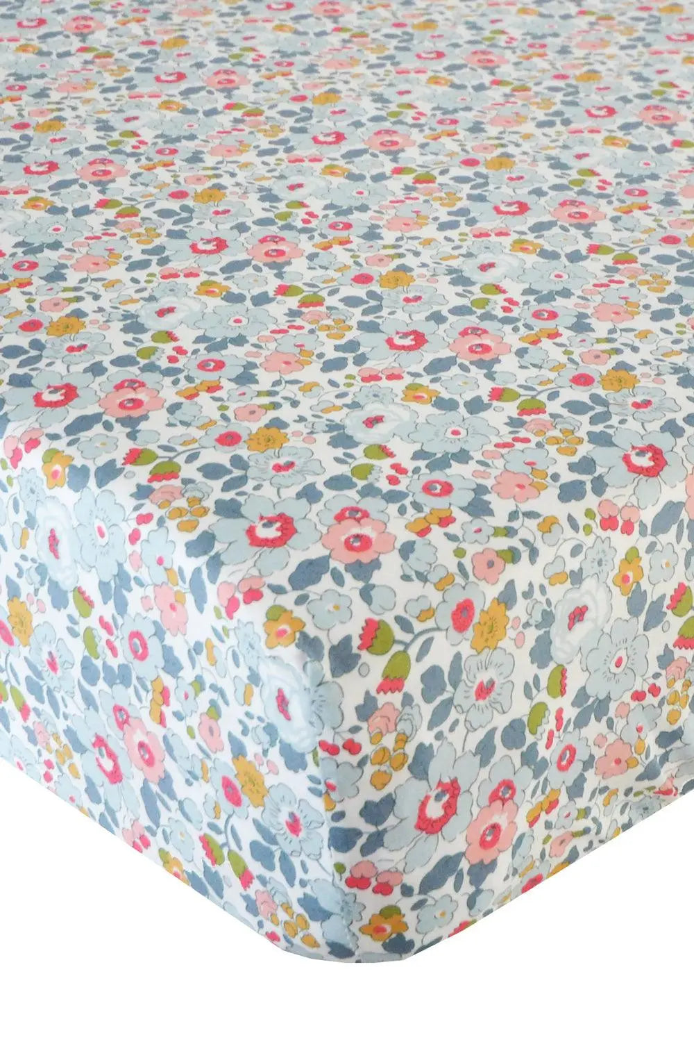 Fitted Sheet Made With Liberty Fabric BETSY GREY Coco & Wolf