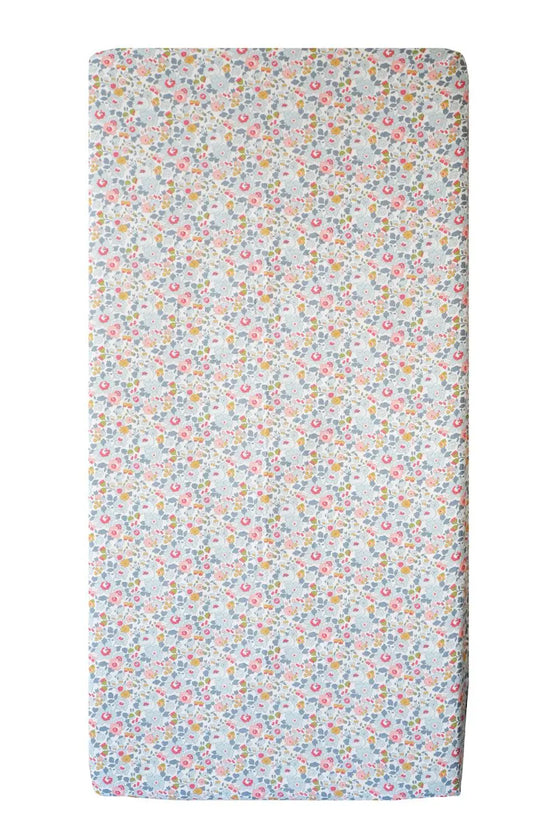 Fitted Sheet Made With Liberty Fabric BETSY GREY Coco & Wolf