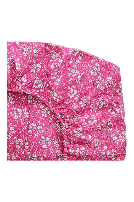 Fitted Sheet Made With Liberty Fabric CAPEL FUCHSIA Coco & Wolf