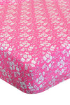 Fitted Sheet Made With Liberty Fabric CAPEL FUCHSIA Coco & Wolf