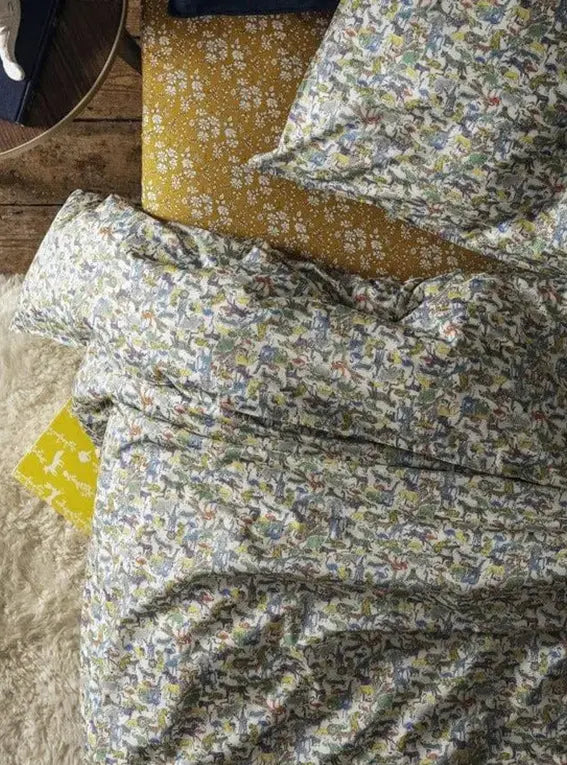 Fitted Sheet Made With Liberty Fabric CAPEL MUSTARD Coco & Wolf