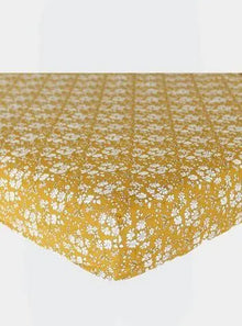  Fitted Sheet Made With Liberty Fabric CAPEL MUSTARD Coco & Wolf