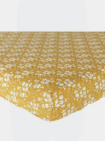 Fitted Sheet Made With Liberty Fabric CAPEL MUSTARD Coco & Wolf