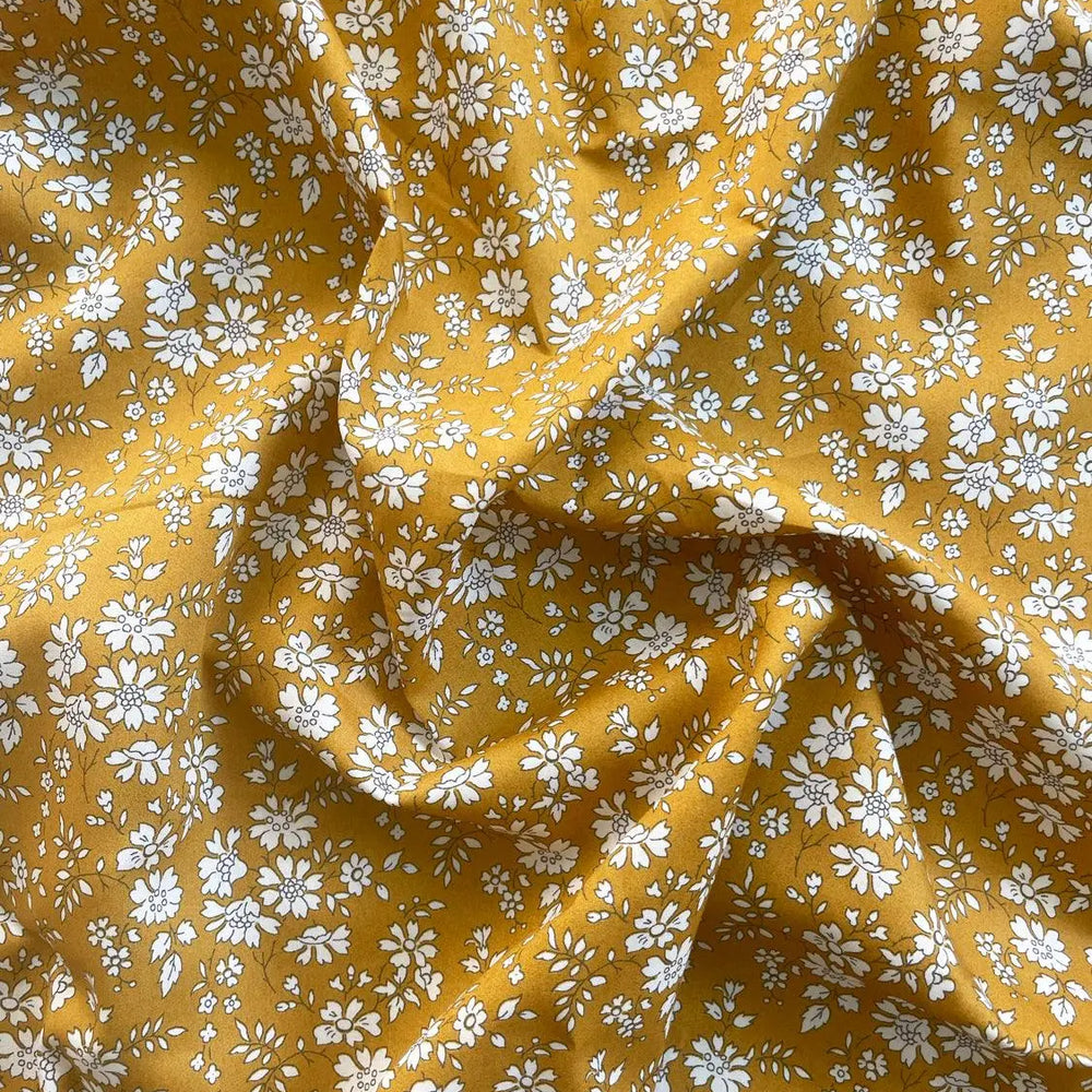 Fitted Sheet Made With Liberty Fabric CAPEL MUSTARD Coco & Wolf