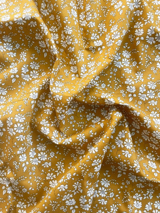 Fitted Sheet Made With Liberty Fabric CAPEL MUSTARD Coco & Wolf