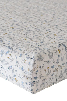  Fitted Sheet Made With Liberty Fabric THEO BLUE Coco & Wolf