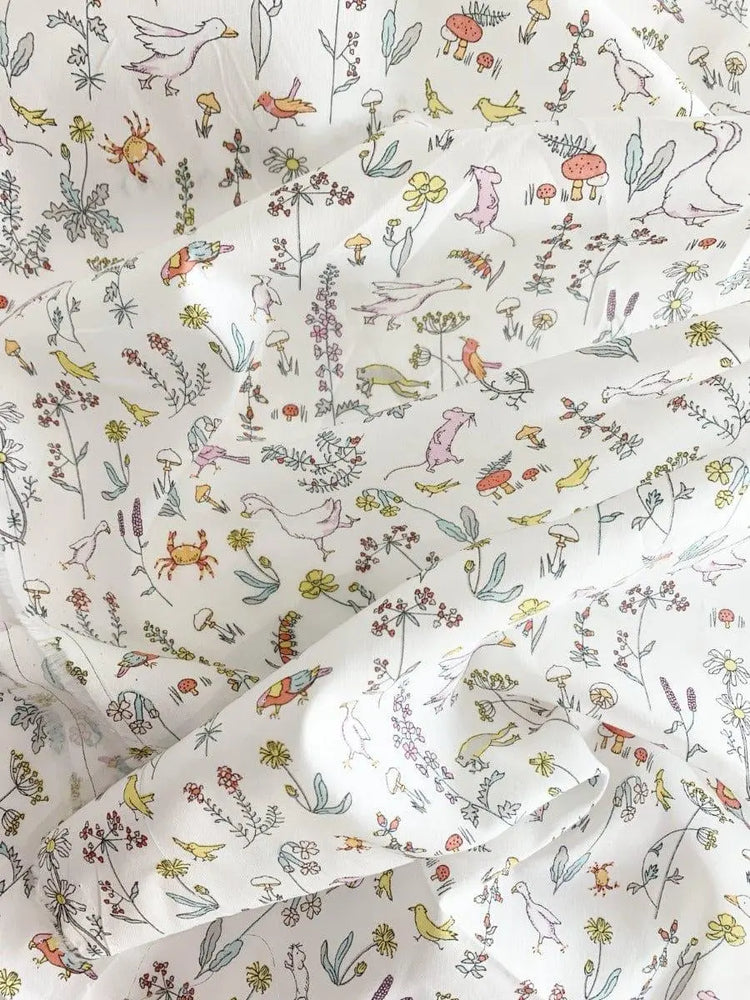 Fitted Sheet Made With Liberty Fabric THEO PINK Coco & Wolf