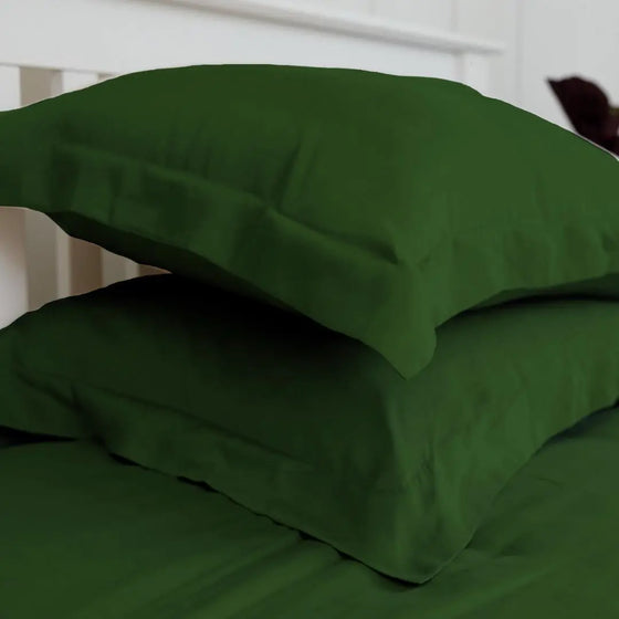 Fitted Sheet in Forest Green (Eucalyptus Silk) Ethical Bedding