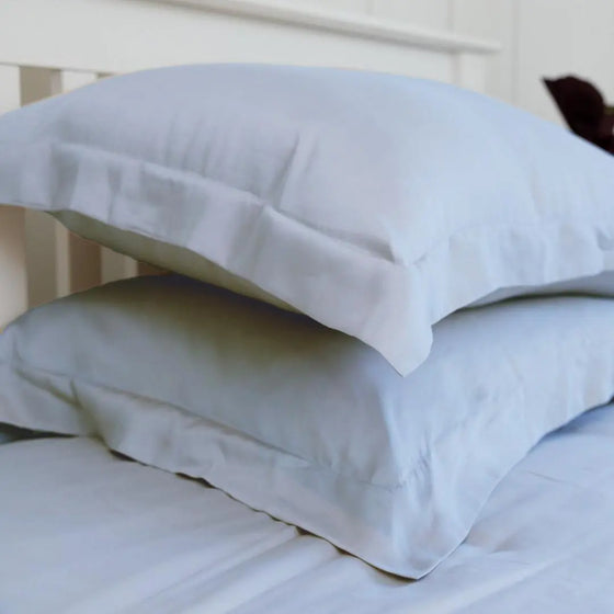 Fitted Sheet in Sky Blue (Eucalyptus Silk) Ethical Bedding