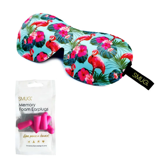 Flamingo Contoured 3D Blackout Sleep Mask SMUG