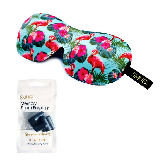 Flamingo Contoured 3D Blackout Sleep Mask SMUG