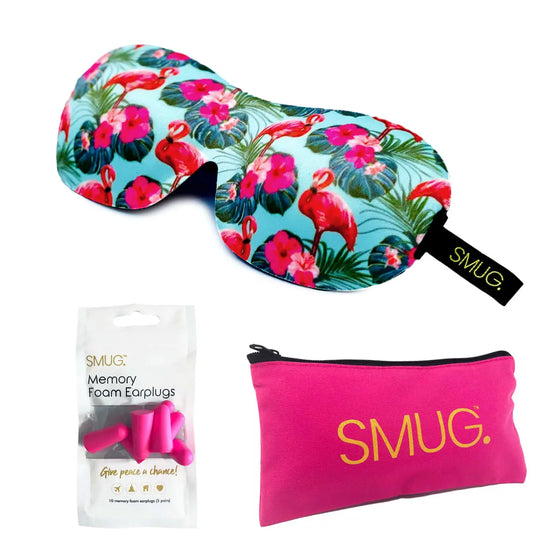 Flamingo Contoured 3D Blackout Sleep Mask SMUG