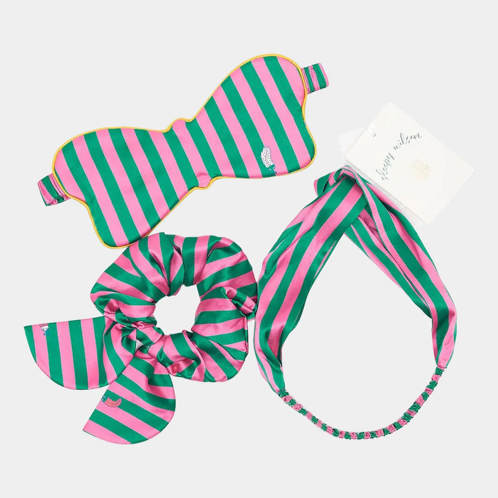 Flamingo Stripe Accessories Gift Set Sleepy Wilson