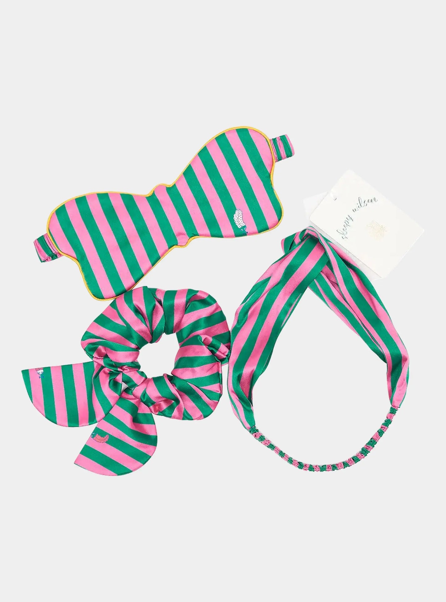 Flamingo Stripe Accessories Gift Set Sleepy Wilson