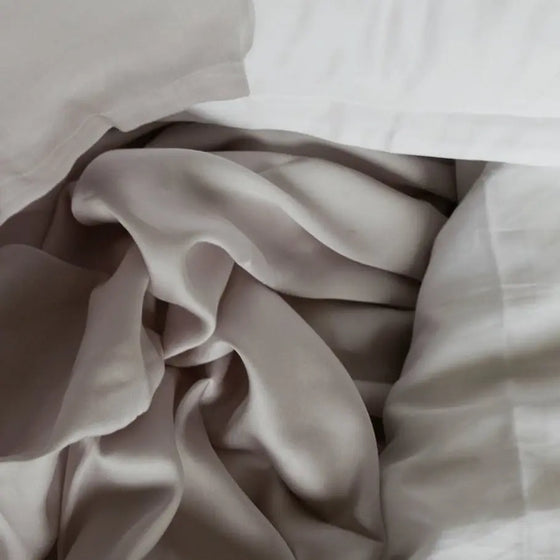 Flat Sheet in Grey (Eucalyptus Silk) Ethical Bedding