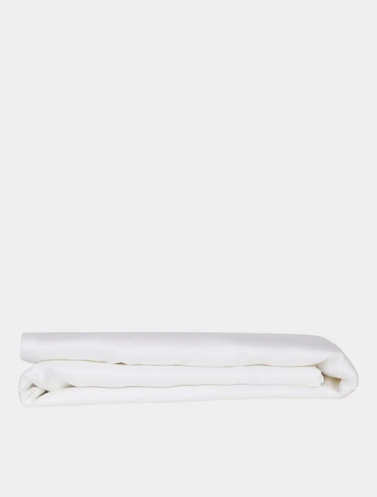 Flat Sheet in White (Eucalyptus Silk) Ethical Bedding