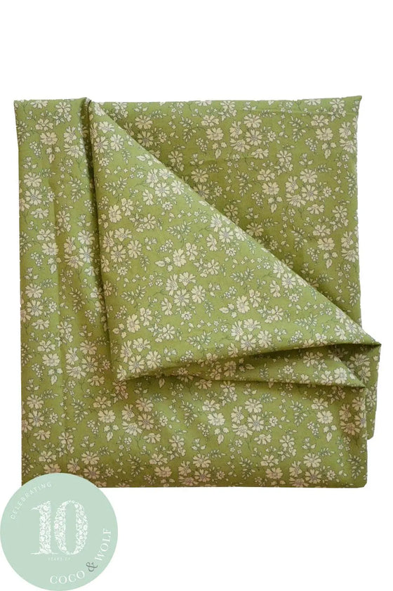 Flat Top Sheet Made With Liberty Fabric CAPEL PISTACHIO Coco & Wolf