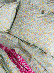  Flat Top Sheet Made With Liberty Fabric CAPEL FUCHSIA