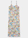 Florals on White Women's Slip Organic Cotton Nightdress Myza