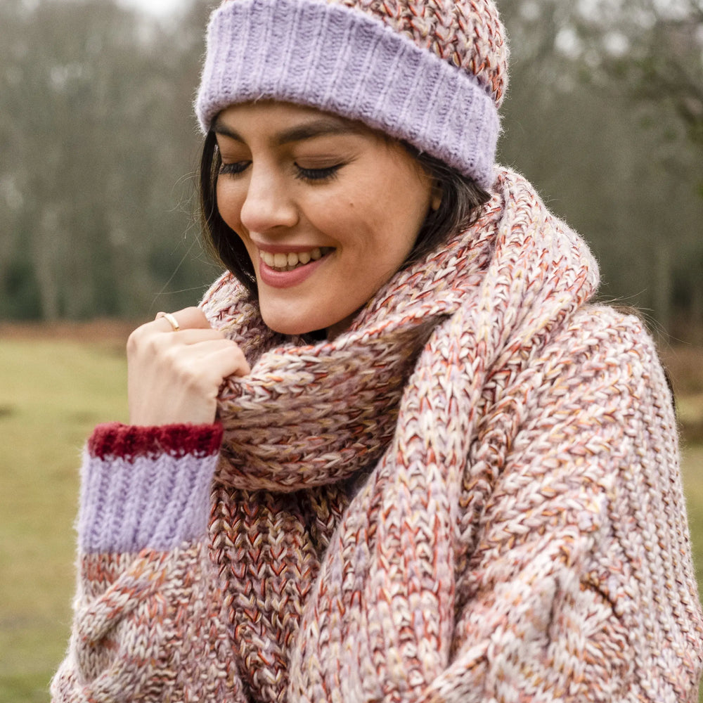 Florence Chunky Scarf - Lilac Cara & The Sky