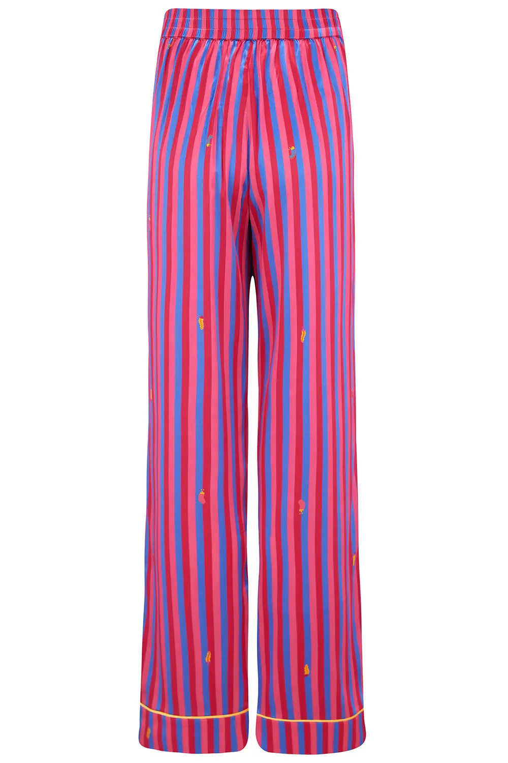 Florence Crimson Stripe Silk Trouser Sleepy Wilson