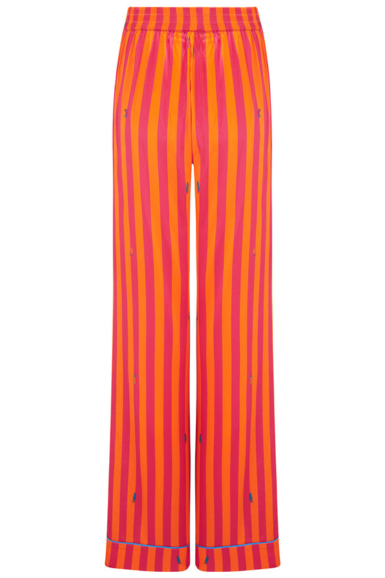 Florence Sunset Stripe Silk Trouser