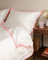 Fluro Pink Scallop Bed Linen Set Lulu and Nat