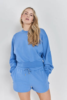  Foxglove Ethical-Cotton Sweatshirt - Mountain Blue Peachaus