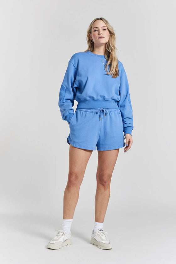 Foxglove Ethical-Cotton Sweatshirt - Mountain Blue Peachaus